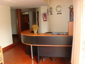 No one ever sat at this desk...and all three clocks were incorrect.