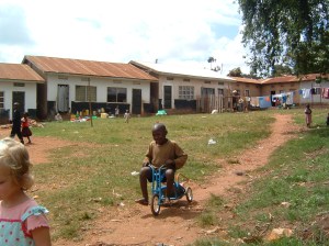 Courtyard of a bankrupt school